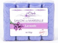 Stukzeep marseille 4x100g lavendel