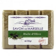 7942ALACIGALE100OW Stukzeep marseille 4x100g olive